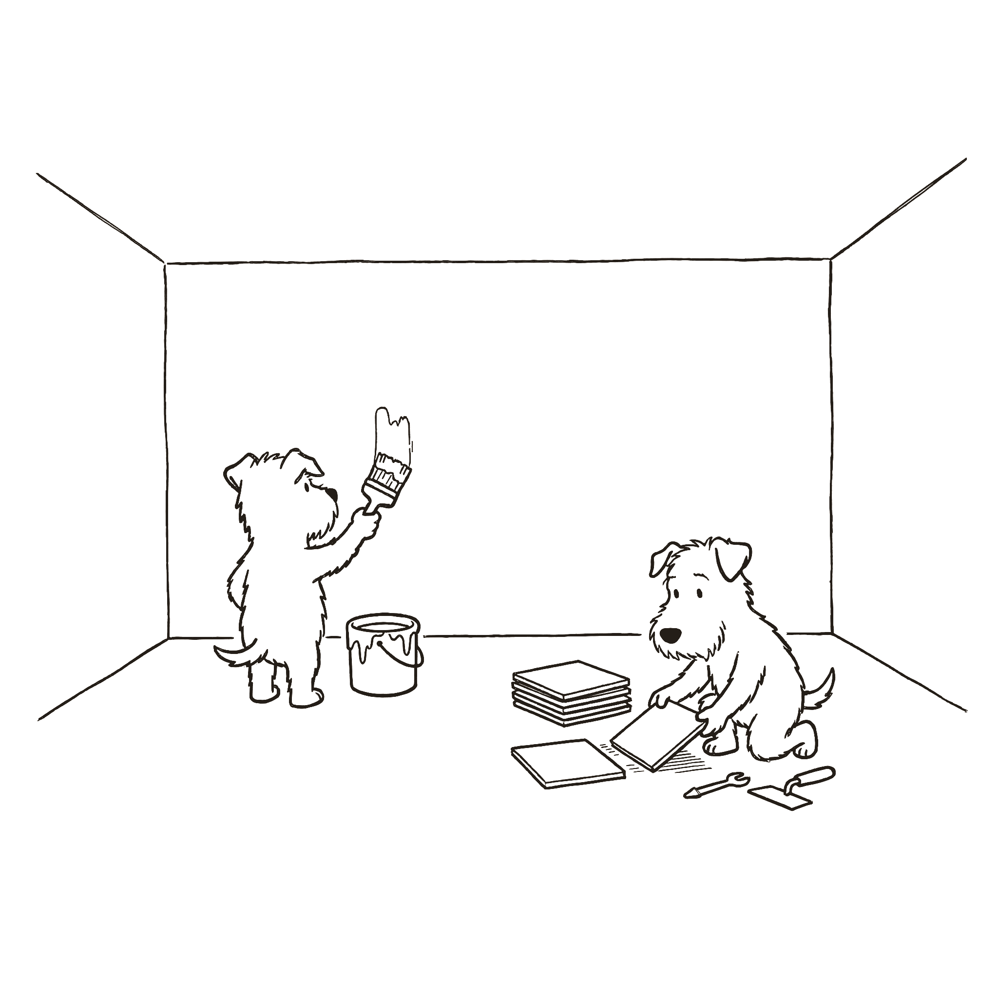 内装まで含めた住空間づくりに悩んでいるイメージ